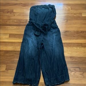 Black Strapless Jumpsuit